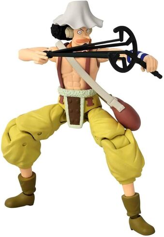 Bandai Anime Heroes One Piece Figures Usopp Action Figure, 17cm Articulated Usopp Anime Figure with Extra Accessories, One Piece Action Figures Pirate Toys Range, Excellent Anime Gift in Kuwait
