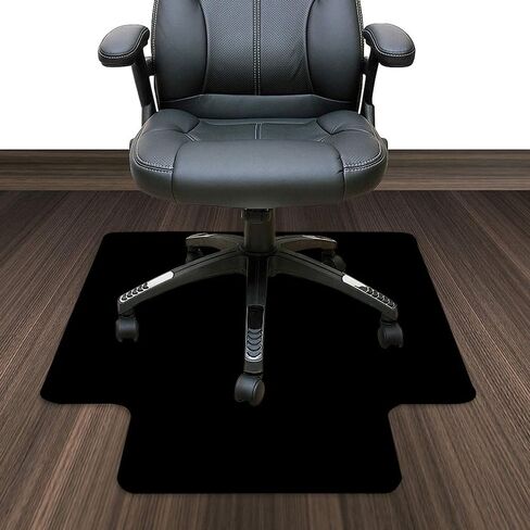 Personalized Chair Mat for Hardwood Floor Custom Photo Logo Text Office Desk Mats for Computer Rolling Chairs 36" x 48" Customized for Men Women All Black in Kuwait