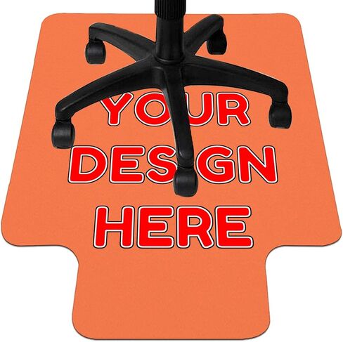 Personalized Chair Mat for Hardwood Floor Custom Photo Logo Text Office Desk Mats for Computer Rolling Chairs 36" x 48" Customized for Men Women All Black in Kuwait