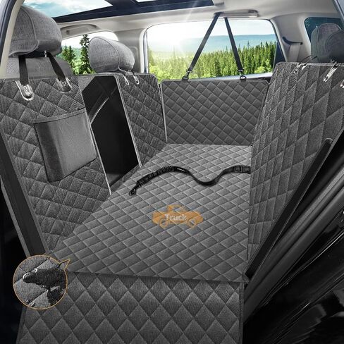 nzonpet Dog Back Seat Covers for Trucks, 100% Waterproof with Big Mesh Window, XL Nonslip Scratchproof Dog Truck Hammock, Heavy Duty Seat Covers for Full Sized Pickup Trucks F150- Black in Saudi Arabia