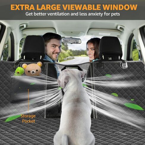 nzonpet Dog Back Seat Covers for Trucks, 100% Waterproof with Big Mesh Window, XL Nonslip Scratchproof Dog Truck Hammock, Heavy Duty Seat Covers for Full Sized Pickup Trucks F150- Black in Saudi Arabia