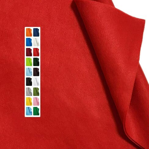 Red Felt Fabric - 1.6mm Thickness 36" X 18" Square Flexible Craft Felt by The Yard Soft Durable Felt Sheets for DIY Sewing Cushion Art Craft Project Supplies in Saudi Arabia