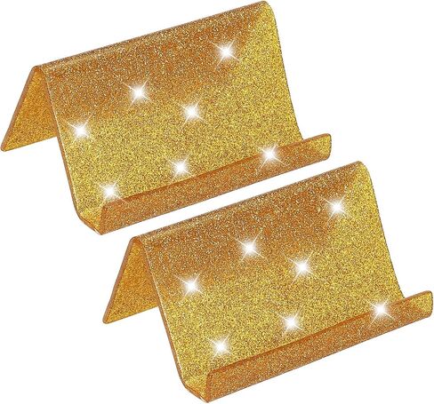 حامل بطاقة أعمال Patikil للمكتب ، 2pcs حاملي بطاقات الأعمال Acrylic Business Card Card Card Cards عرض معرض المكتب ، الوردي in Kuwait