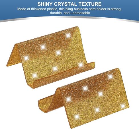 حامل بطاقة أعمال Patikil للمكتب ، 2pcs حاملي بطاقات الأعمال Acrylic Business Card Card Card Cards عرض معرض المكتب ، الوردي in Kuwait