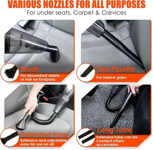 Viewsun 21Pcs Car Cleaning Kit with High Power Handheld Vacuum, Car Wash Mop with Long Handle, Bucket, Detailing Brush Set, Windshield Cleaner, Complete Interior Exterior Washing Supply for Men Women in Saudi Arabia