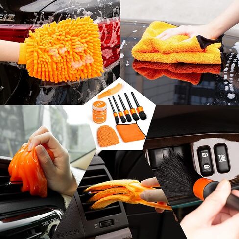 Viewsun 21Pcs Car Cleaning Kit with High Power Handheld Vacuum, Car Wash Mop with Long Handle, Bucket, Detailing Brush Set, Windshield Cleaner, Complete Interior Exterior Washing Supply for Men Women in Saudi Arabia