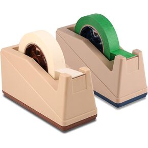 Lichamp 2 Pack Desktop Tape Dispenser حامل مع قلب كبير 3 بوصات للشريط التقني ، شريط نقل الحرارة ، شريط الرسامين ، شريط فريزر وشريط المطبخ ، mtdb03