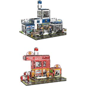 Magnetic Tiles - Build Your Own Police Station and Fire Station