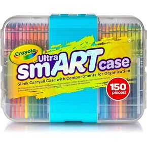 Crayola Ultra Smart Case ، 150 قطعة ، فنية مجموعة للأطفال ، هدية ، (النموذج: 04-6810)