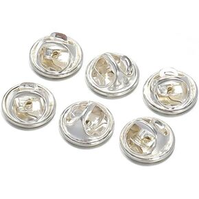 20 Pcs Metal Brooch Pin Back Squeeze Badge Holder Clasp Clutch Care Cap for DIY Jewelry Making Crafts Supplies Professional and Attractive Pin Backs