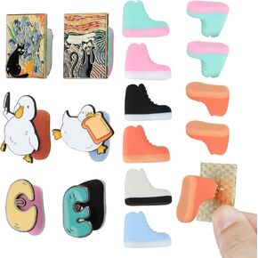 12pcs Magnetic pin Backs to Convert Enamel pins,Canvas Shoe Pins Gift, Enamel pins not Included (Multicolor)