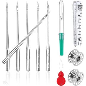 65 Pcs Sewing Machine Needles Set Heavy Duty 90/14 100/16 110/18 Machines Needles for Denim Canvas Leather Universal Size Needle Compatible with Home Sewing Machine
