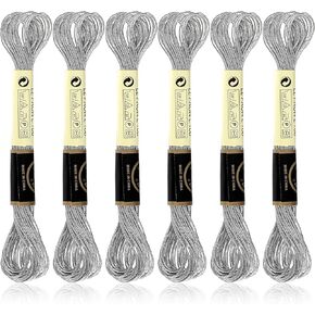 6 PCS Silver Embroidery Fluss Friendsile String سلسلة التطريز المعد