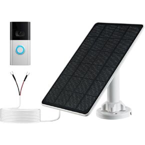 Solar Panel for Ring Camera, Charger Compatible with Ring Stick Up Cam/Pro Battery, Ring Spotlight Cam Battery/Plus/Pro, Outdoor Waterproof 5W 5V Solar Panel, 13FT Charging Cable