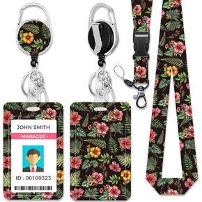 CHGCRAFT Id Badge Holder with Lanyard ID Badge Holders Rectangle Plastic Name Tag ID Card Holder with Clasp for Business ID Card Teacher Student Nurse Office, Dinosaur, 4.3×2.8inch in Kuwait