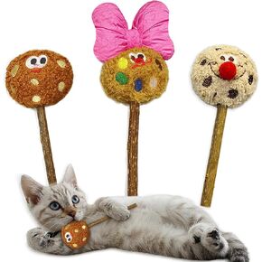Silvervine Sticks for Cats, Lollipops Catnip Toys & Cat Chew Toy for Teeth Cleaning, Cat Toys for Indoor Cats (3-Pcs)