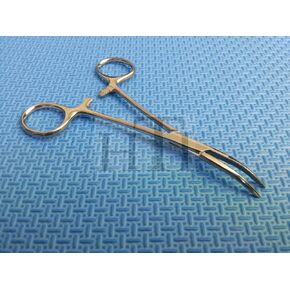 HTI BRAND Dog CAT PET Hair Puller Remover Stainless Steel HEMOSTAT Locking Forceps 5.5" Curved Full Serrated