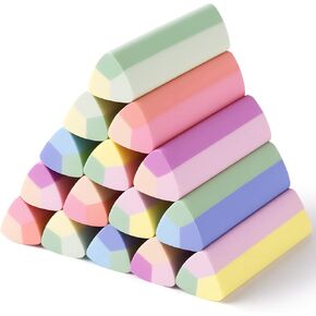15 Pack Pencil Erasers, Colored Eraser for Kids Cute Orradores Escolares Eraser for School Office Art Erasers for Drawing