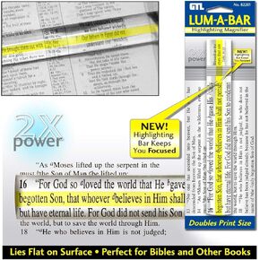 G T Luscombe Lum-A-Bar 6 × 1 بوصة واضحة 2x مكبّر تمييز