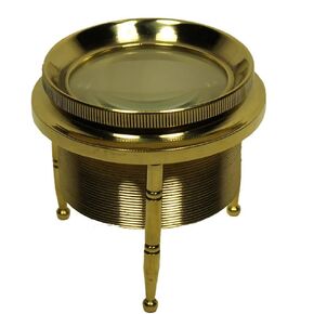 Brass Chart Magnifier 2"- Desktop Magnifying Glass - Map Reader Rustic Vintage Home Decor Gifts