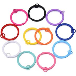 20 PCS Multi Metal Flat Split Split-keyrings حلقات المفاتيح لمفاتيح السيارات المنزلية للمفاتيح المرفقات حلقات القفزة الحرف (30 مم)