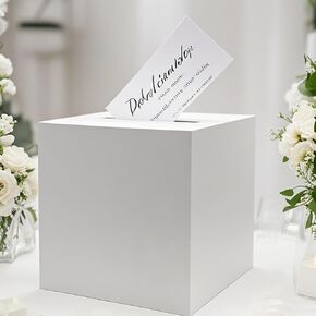Adorox Money Box Memory Cards Reception Centerpiece Box (Sliver)