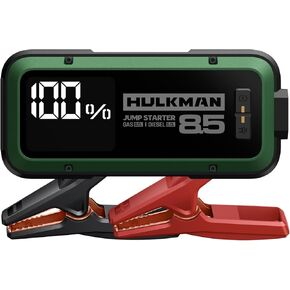 Hulkman Alpha85 Smart JumpStarter 2000 Amp 20000mAh Car Starter for up to 8.5L Gas and 6L Diesel Engines with Boost Function for Totally Dead Battery 12V Lithium Portable Car Battery Booster Pack