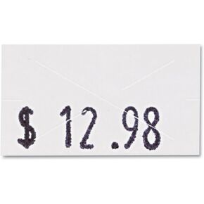 Garvey One-Line Pricemarker Labels, 0.44 x 0.81, White, 1,200/Roll, 3 Rolls/Box