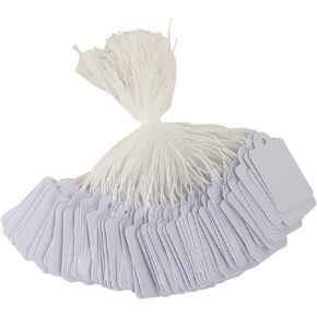 2000 Pcs Price Tags with String Jewelry Tags for Pricing Attached White Marking Tags Gift Tags with String Paper Price Labels Writable Display Tags for Pricing Gift Clothes Jewelry 1.38 x 0.87 Inch