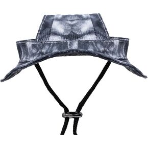 الكلاب والقطط Sunshade مضادة لخطوط القبعة المضادة للشراء الأذنين قابلة للتعديل حبل دلو دلو مستلزمات الحيوانات الأليفة (الأخضر الداكن ، كبيرة)