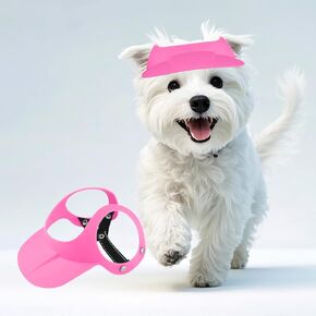 Namsan Dog Hat for Small to Medium Dogs Between 16.5-27.5lb, Motorcycle Dog Sun Hat with Ear Holes, Stylish Doggy Visor, Empty Top Doggie Helmets, Adjustable, Easy Wear, Blue