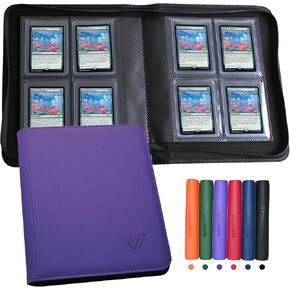 Toploaders Binder ، يحمل 128 لوادر Top ، 4 جيب Top Loader Binder لبطاقات صلبة 3 "× 4" ، وربط البطاقة المزدوج في 3 "× 4" لاعبون لبطاقات التداول