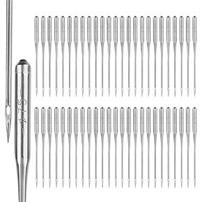 50 PCS Machine Machine Teedles ، Embroidery Sew Machine Teedles ، Ewing Edeles ، Enclupal Edeles for Hosehold Machine Size 75/11 Hax1 （5 Pack of 10 Needles）