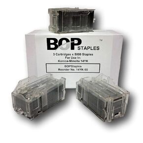 Brand Compatible for Konica-Minolta 14YK Staples, Staple Cartridge Refills (3 Cartridges X 5000)