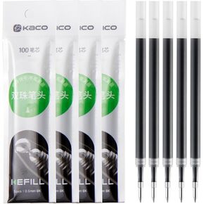 20 Pieces Gel Pens Refill for KACO First and K7 Pens, Black Ink 0.5mm Fine Point Smooth Writing Rolling Ball Pens Refill, Length 3.9 Inch (10cm)