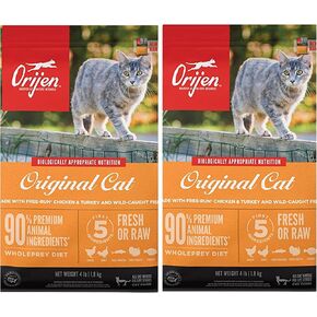 Orijen 2 Pack من Cat & Histten Flame Food ، 4 أرطال لكل منهما ، مصنوعة في الولايات المتحدة الأمريكية