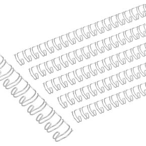 PATIKIL 8MM (5/16 ") أمور ربط سلك حلقة مزدوجة ، 100 PCS لفائف ربط حلقة التوأم المعدنية