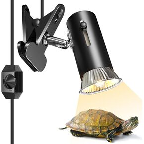 DoRight Reptile Heat Lamp - Rotatable Dimmable Turtle Heating Lamp - 100W Basking Light for Turtle Tank Lizard Bearded Dragon Snakes Aquatic Turtle & Amphibian(No Bulb)