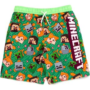 Minecraft UPF 50+ Swim Trunks Bathing Suit Toddler to Big Kid Sizes (4T - 18-20) in Saudi Arabia