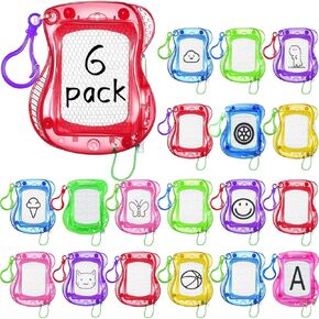 LUKAKU Mini Magnetic Drawing Board for Kids Sketch Drawing Tablet and Writing Pad,Backpack Keychain Erasable Doodle Board,Birthday Party Favor and Goodie Bag Filler (6pcs) in Kuwait