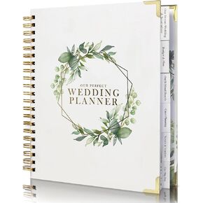Wedding Planner for Bride,Wedding Planning Book and Organizer,Wedding Binder Book with Pockets,Perfect Engagement Gifts for Newly Enaged Couples (Floral)