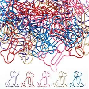 50pcs مقاطع الورق على شكل كلب ، وحيوانات شخصية مزخرفة الورق الورق لطيف اللطيف متعدد الألوان مقاطع المكتبية مستلزمات ديكور الكلاب مرجعية للممتعة النساء الرجال