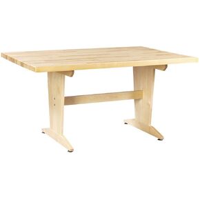 مساحات متنوعة SCHOLS SCHARCH SCHARDRAY TABLE ، 60 "W × 42" D X 30 "H ، قاعدة القيقب الصلبة والأعلى ، مصنوعة في الولايات المتحدة الأمريكية و SEFA & MAS خضراء معتمدة