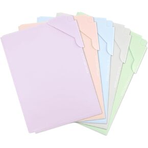 مجلدات بلاستيكية الأكمام ، Morandi Colors جيوب المشروع البلاستيكي ، يناسب A4 وورق حجم الحروف ، مجلدات وثيقة شفافة للمدرسة والمستلزمات المكتبية (5 أجهزة كمبيوتر ، توسع 0.5 بوصة)