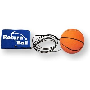 Return Ball - كرة السلة - لعبة واحدة متعة لاعب للعب الداخلي أو في الهواء الطلق - تعتزم كرة المعصم المرح للأصدقاء والعائلة - رائعة كهدية أو حاضر - تحسين التنسيق ووقت رد الفعل