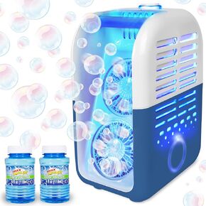 Light Up Bubble Party Machine – Bubble Blower for All Ages, Non-Stop Bubbles, Long Lasting Rechargeable Bubble Maker, Pool Party Bubbles, Portable Carrying Handle, 8oz Bubble Solution Included