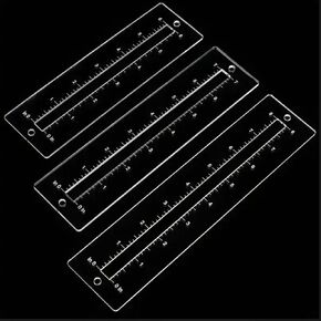 3pcs acrylic Zipper Making Templates ، 6/7/8 Inch zip raber for patchwork ، و mobicets bacts & diy shice crafts