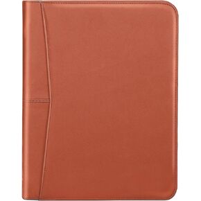 مجلد محفظة Padfolio ، A4 الموثق مع 8 × 11 منصة كتابة لاستئناف مجلد المقابلة منظم للرجال النساء ، براون
