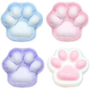 4 PCS Taba Squishy Paw ، Fufu Cat Cat Squishy Fear Relief Toys للبالغين ، هدية لصالح الحفلات
