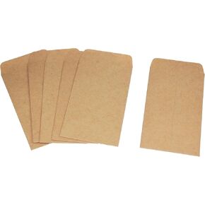 Seed Packets, 94pcs Small Envelopes 2.3x4 inch, Mini Coin Bags for Cards DIY Gifts, Khaki